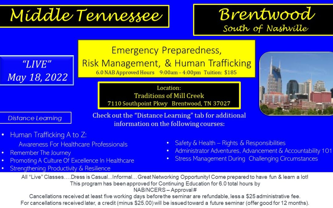 Emergency Management, Risk Reduction, & Human Trafficking              (Nashville, TN)