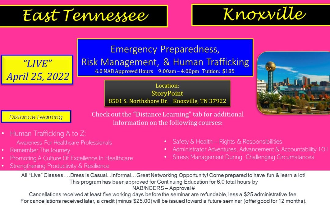 Emergency Management, Risk Reduction, & Human Trafficking          (Knoxville, TN)