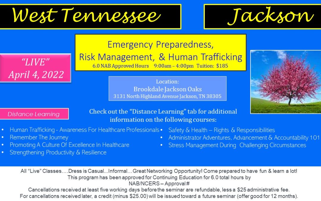 Emergency Preparedness, Risk Management & Human Trafficking            (Jackson, TN)